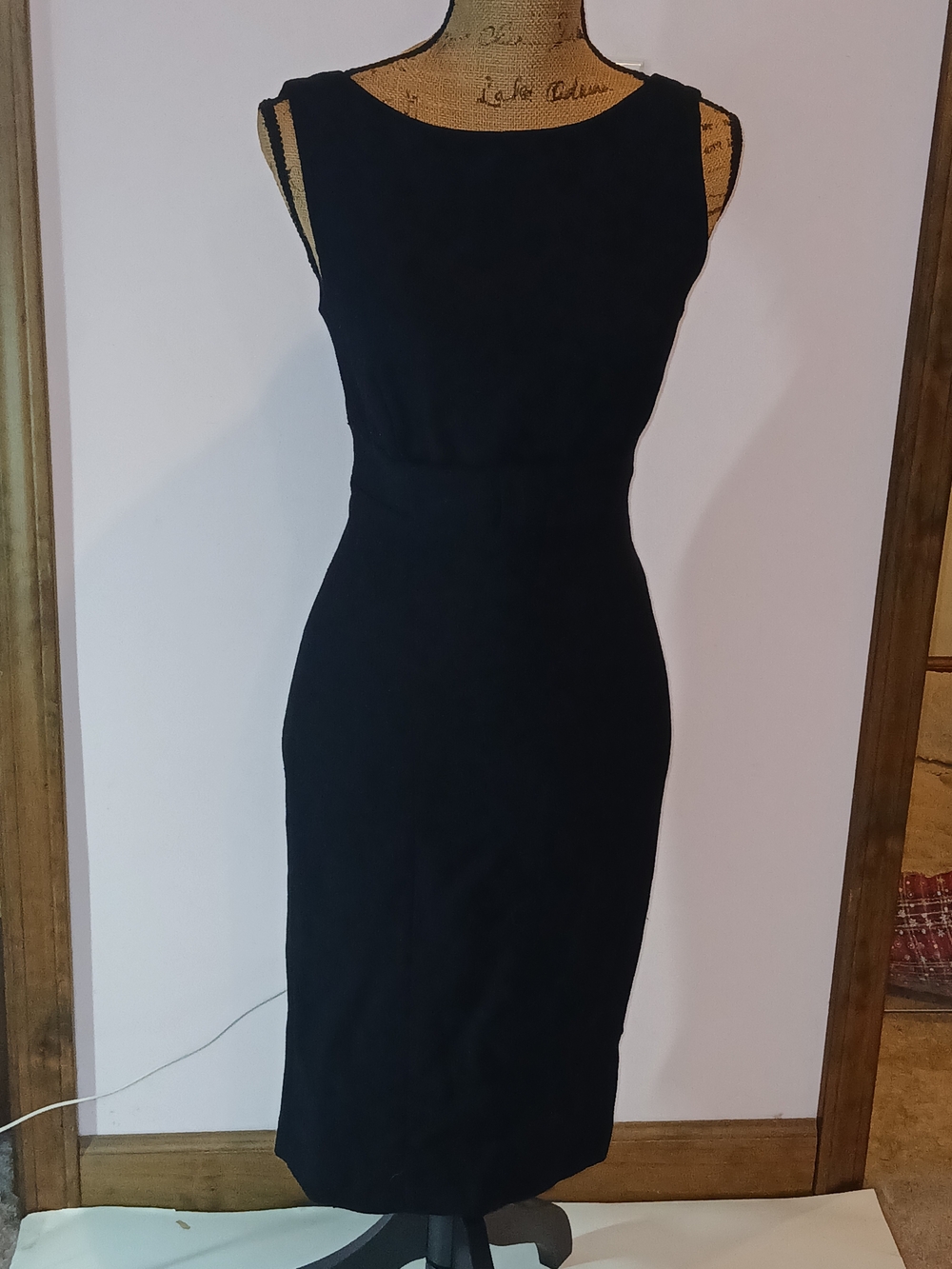 RED Valentino Black Sleeveless Midi Sheath Dress Size 6